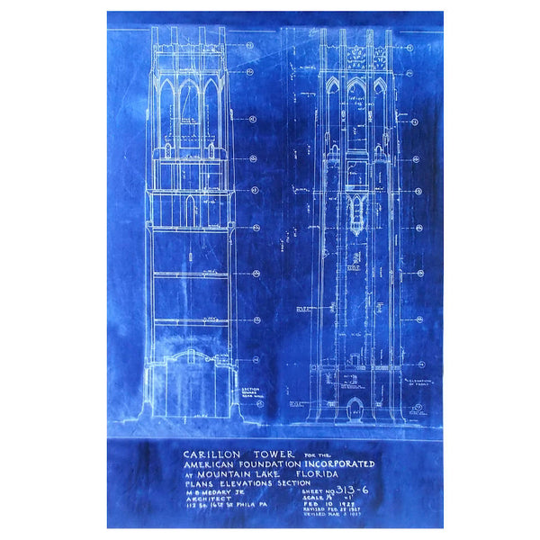 Carillon Tower Architectural Plans Print