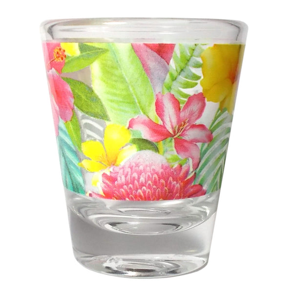 Shot Glass - Tropical Flowers