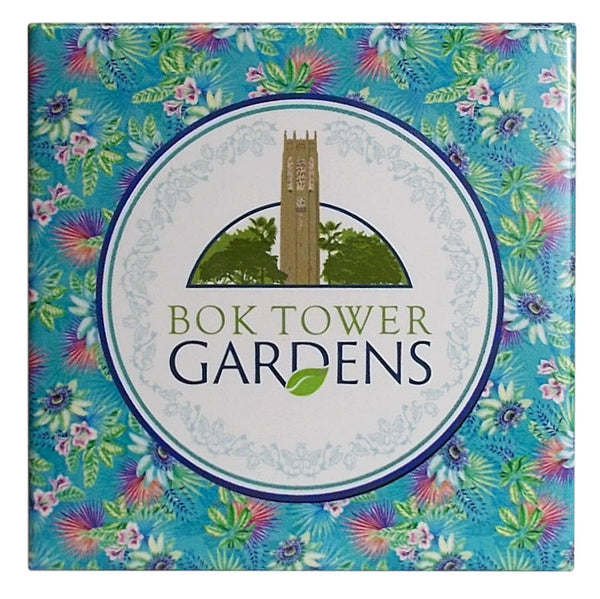 Magnet - Bok Tower Logo & Tropical Flowers