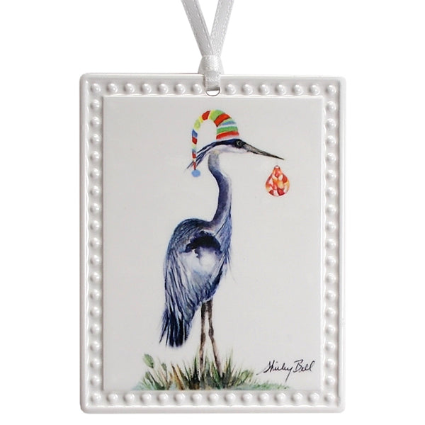 Great Blue Heron Holiday Ornament